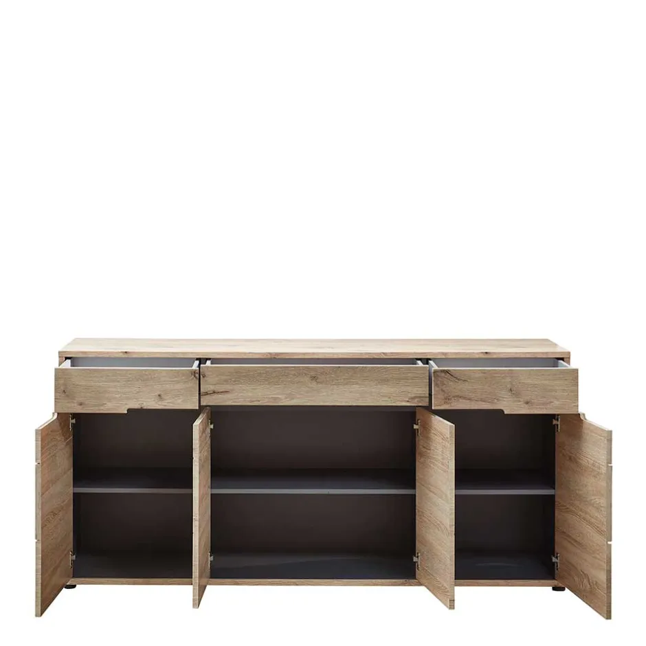 185cm breites Sideboard in Wildeiche Holzdekor - Zelio^Wohnen Outlet