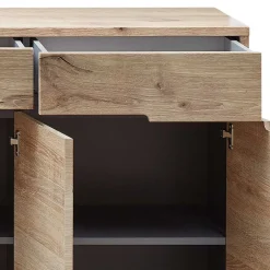 185cm breites Sideboard in Wildeiche Holzdekor - Zelio^Wohnen Outlet