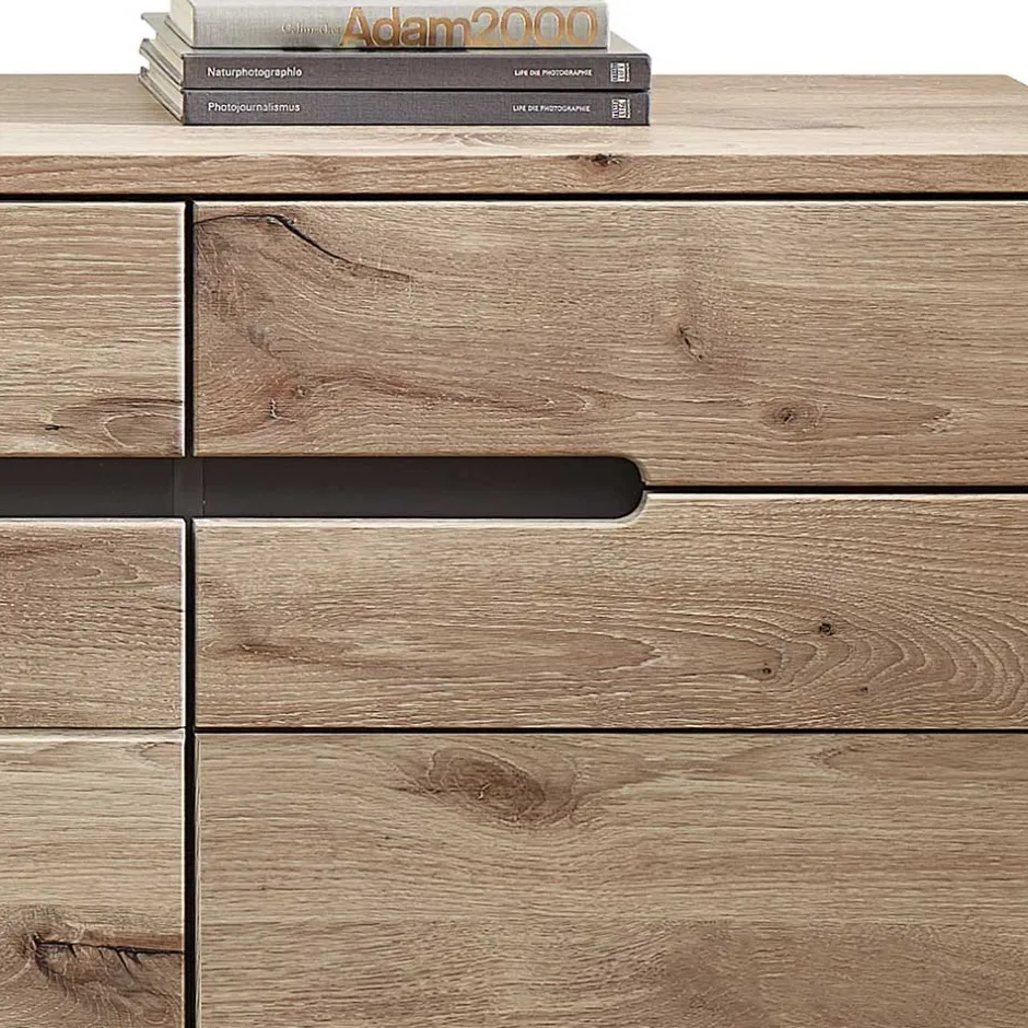 185cm breites Sideboard in Wildeiche Holzdekor - Zelio^Wohnen Outlet