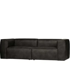 246cm breites 3-Sitzer Sofa in Schwarz - Haenja^Wohnen New
