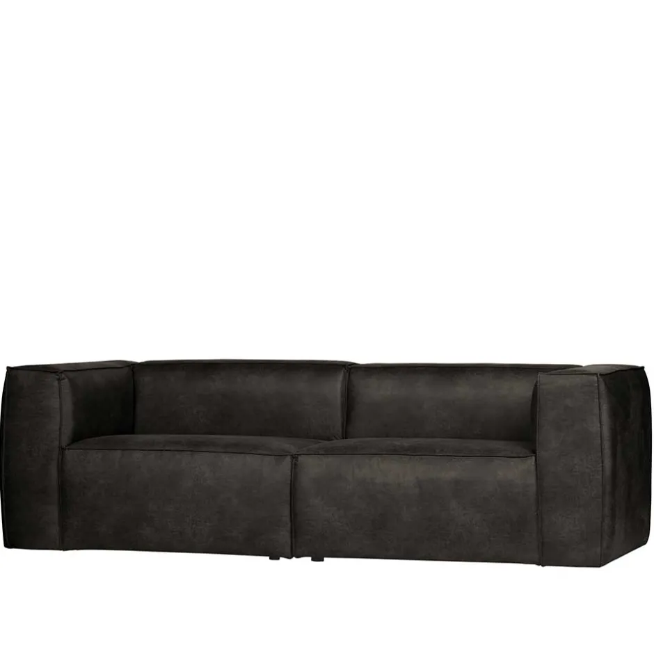 246cm breites 3-Sitzer Sofa in Schwarz - Haenja^Wohnen New