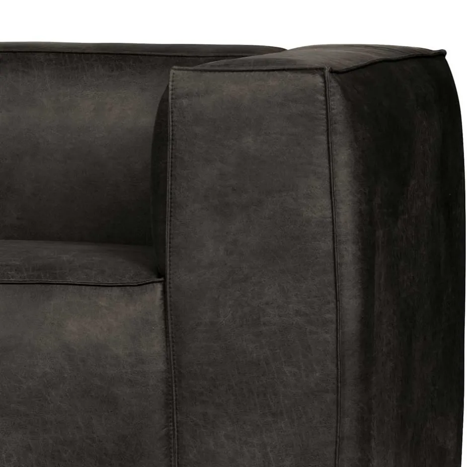 246cm breites 3-Sitzer Sofa in Schwarz - Haenja^Wohnen New