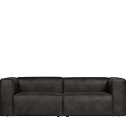 246cm breites 3-Sitzer Sofa in Schwarz - Haenja^Wohnen New