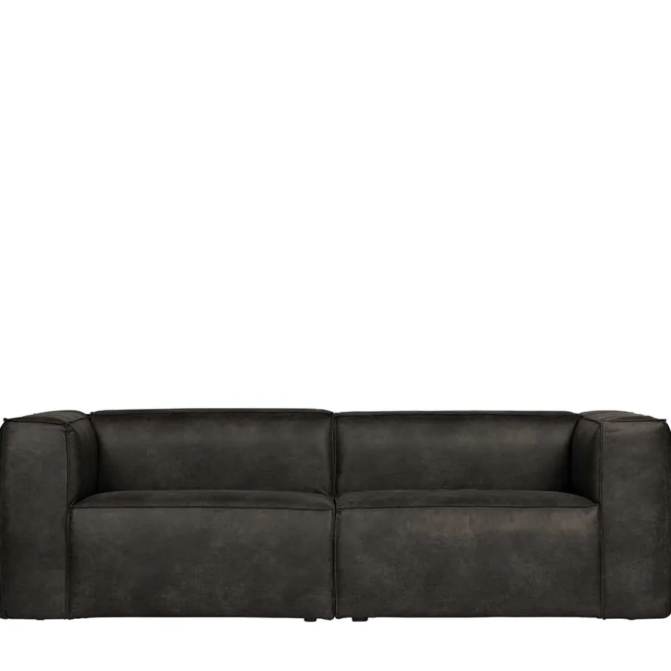 246cm breites 3-Sitzer Sofa in Schwarz - Haenja^Wohnen New