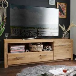 170cm breites TV Board aus geölter Wildeiche - Loitons^Wohnen New