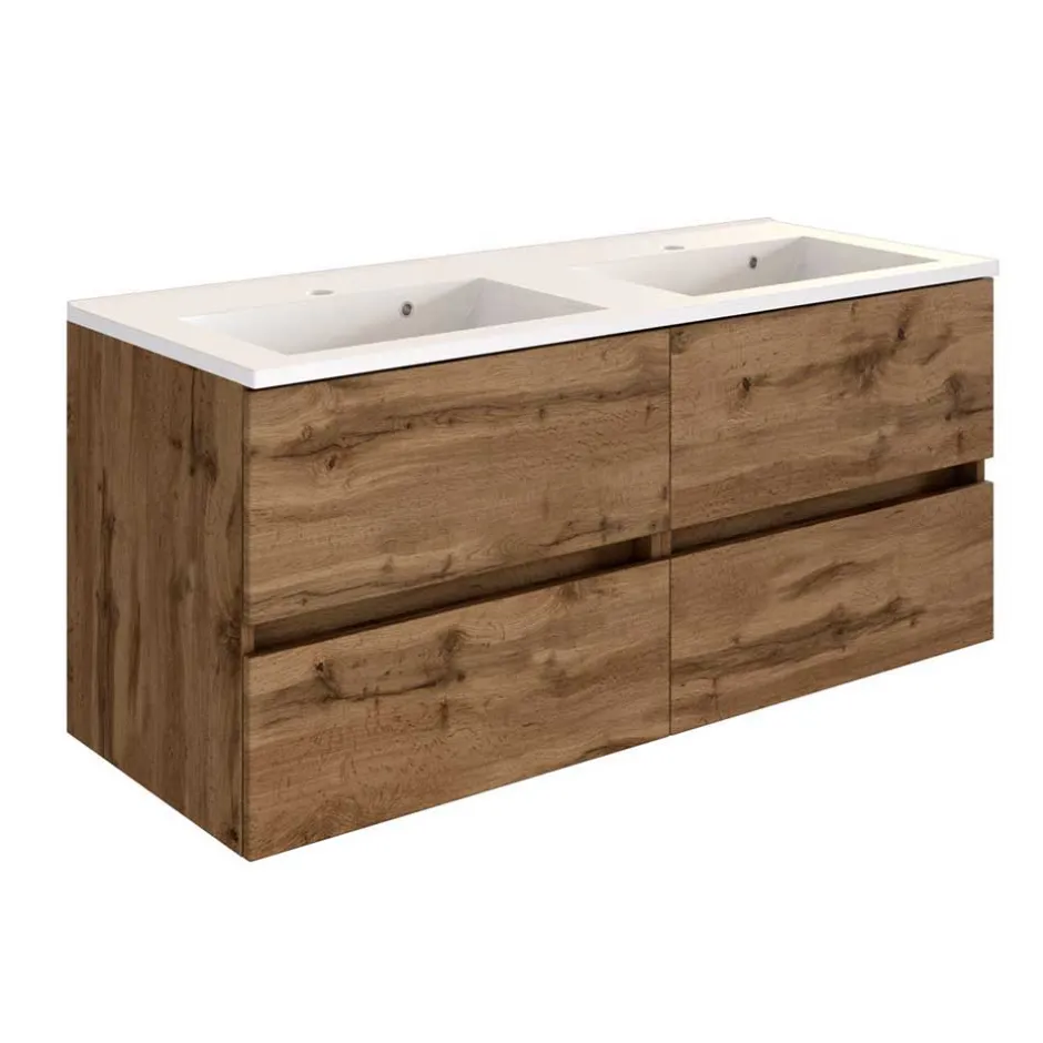 Wohnen 120cm Doppelwaschtisch in Wildeiche - Iliam