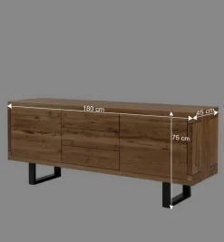 180cm Eiche Sideboard mit U-Gestell - Ventida^Wohnen Clearance