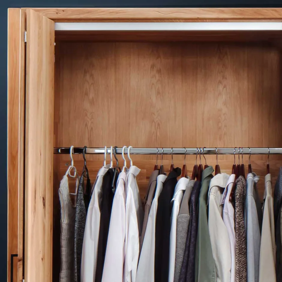 Wohnen 246cm Falttüren-Kleiderschrank Wildeiche - Mascadona