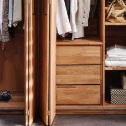 Wohnen 246cm Falttüren-Kleiderschrank Wildeiche - Mascadona
