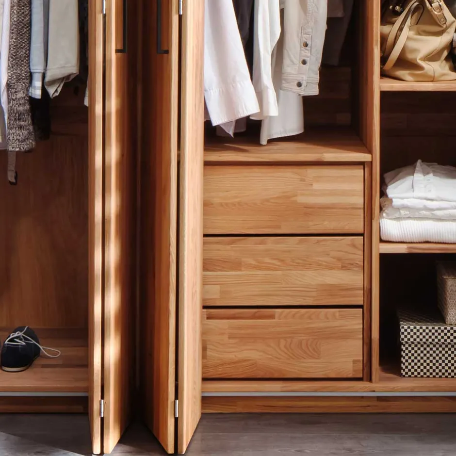 Wohnen 246cm Falttüren-Kleiderschrank Wildeiche - Mascadona