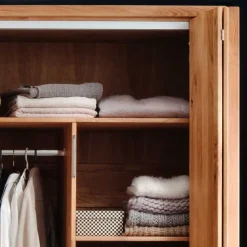Wohnen 246cm Falttüren-Kleiderschrank Wildeiche - Mascadona