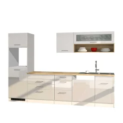 300cm Fertige Küche ohne Einbaugeräte - Cuneo (achtteilig)^Wohnen Hot