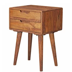 Wohnen 66cm hohe Retro Nachtkommode aus Holz - Verlago