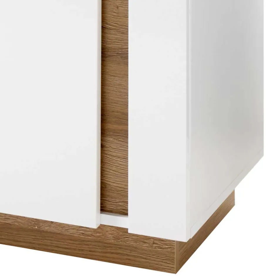 Wohnen 194cm hohe Vitrine zweifarbig - Myrda I