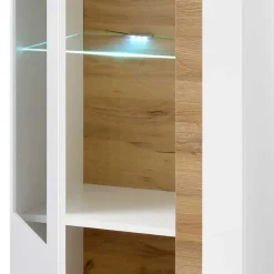 Wohnen 194cm hohe Vitrine zweifarbig - Myrda I