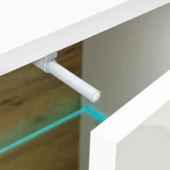 Wohnen 194cm hohe Vitrine zweifarbig - Myrda I