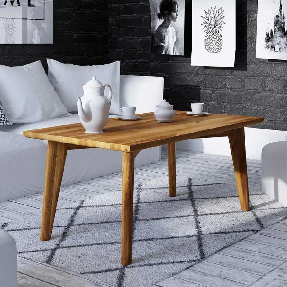 48cm hoher Holz Couchtisch aus Wildeiche - Eavy^Wohnen Online