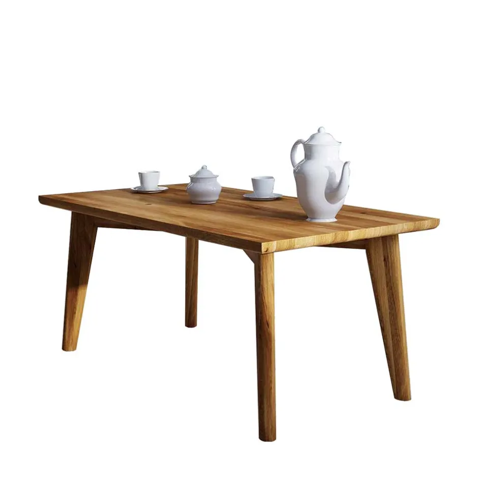 48cm hoher Holz Couchtisch aus Wildeiche - Eavy^Wohnen Online