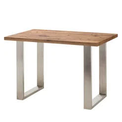 107cm hoher Tisch aus Eiche Dunkel & Edelstahl - Venerdi^Wohnen Sale