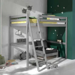 Kinder Wohnen 190cm hohes Hochbett & Schlafsessel Set - Manitoba (zweiteilig)