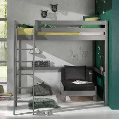 Kinder Wohnen 190cm hohes Hochbett & Schlafsessel Set - Manitoba (zweiteilig)