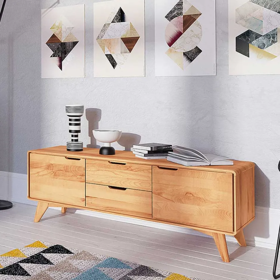 40cm hohes Lowboard in Kernbuche - Junola^Wohnen New