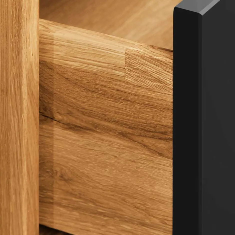 Wohnen 210cm Holzbett & Nachttische - Olbysca (dreiteilig)