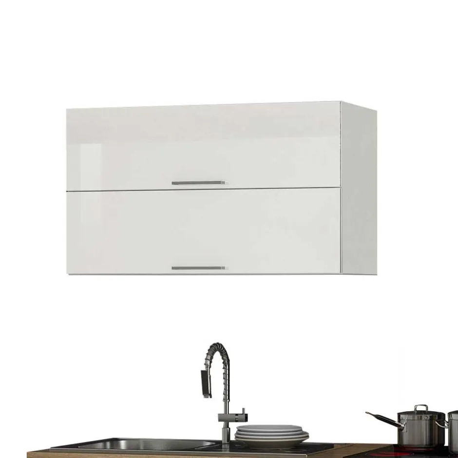 290cm Küche in Weiß Hochglanz - Cuneo IV (siebenteilig)^Wohnen