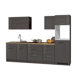290cm Küchenmöbel in Grau - Bozenia (siebenteilig)^Wohnen Online