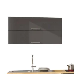 360cm Küchenzeile Leerblock in Grau - Bozenia (achtteilig)^Wohnen