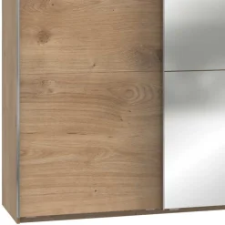 Wohnen 300cm Kleiderschrank in Plankeneiche mit Spiegeln - Dagidoyo