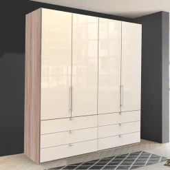 Wohnen 200cm Kombi-Schlafzimmerschrank 2-türig - Rativian
