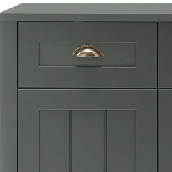 Wohnen 130cm Landhaus Sideboard in Dunkelgrün - Niestov