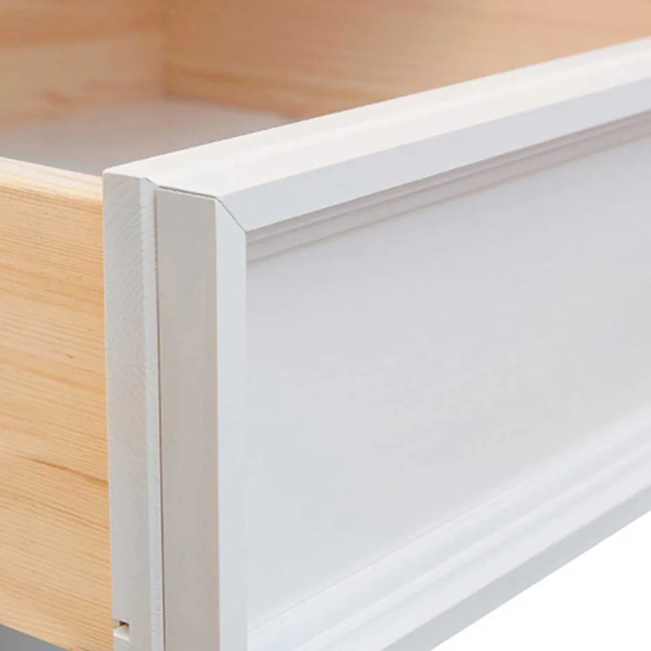 Wohnen 130cm Landhauskommode mit Glaseinsatz - Manipur