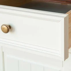 Wohnen 130cm Landhauskommode mit Glaseinsatz - Manipur