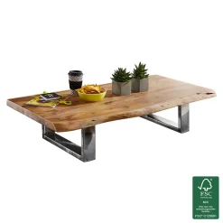 25cm niedriger Sofatisch mit Baumkante - Medesso^Wohnen Online