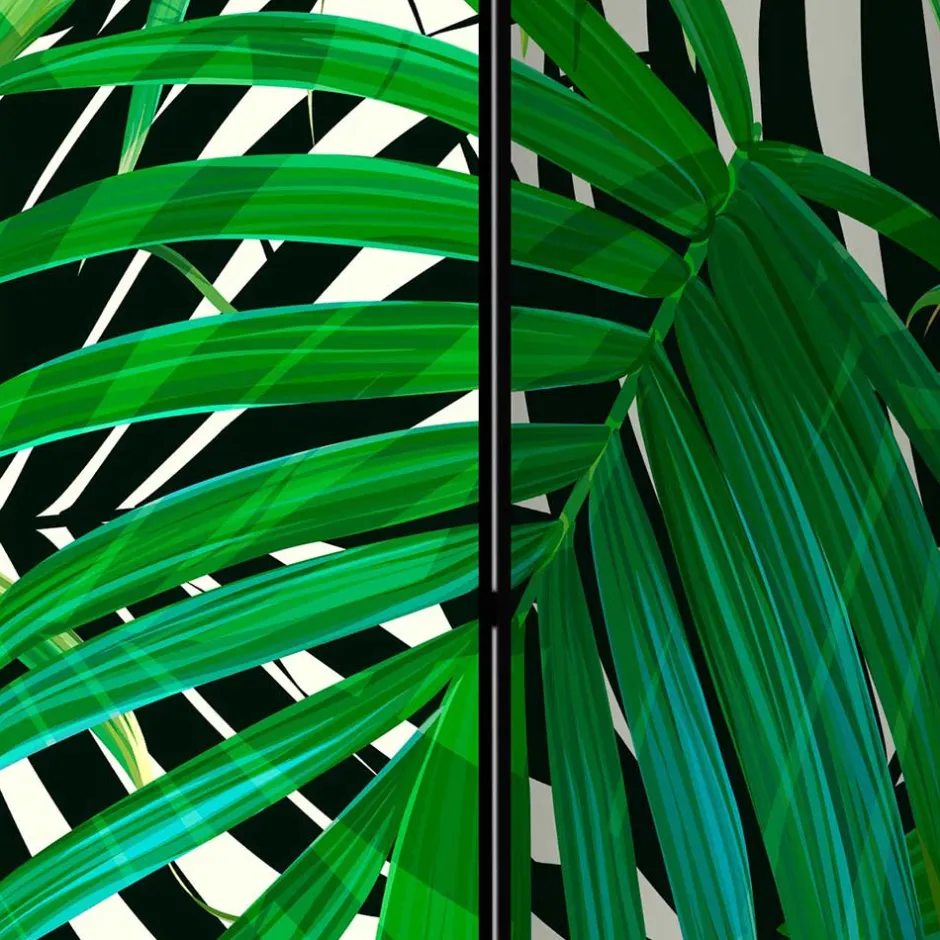 Wohnen 172cm Paravent mit Dschungel Palmblätter Motiv - Ruberta