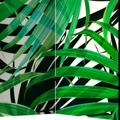 Wohnen 172cm Paravent mit Dschungel Palmblätter Motiv - Ruberta