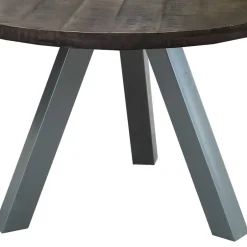 120cm runder Holz Esstisch in Grey Wash - Nicoletta^Wohnen Hot