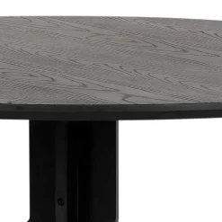 Wohnen 120cm runder Küchentisch in Schwarz - Alberus