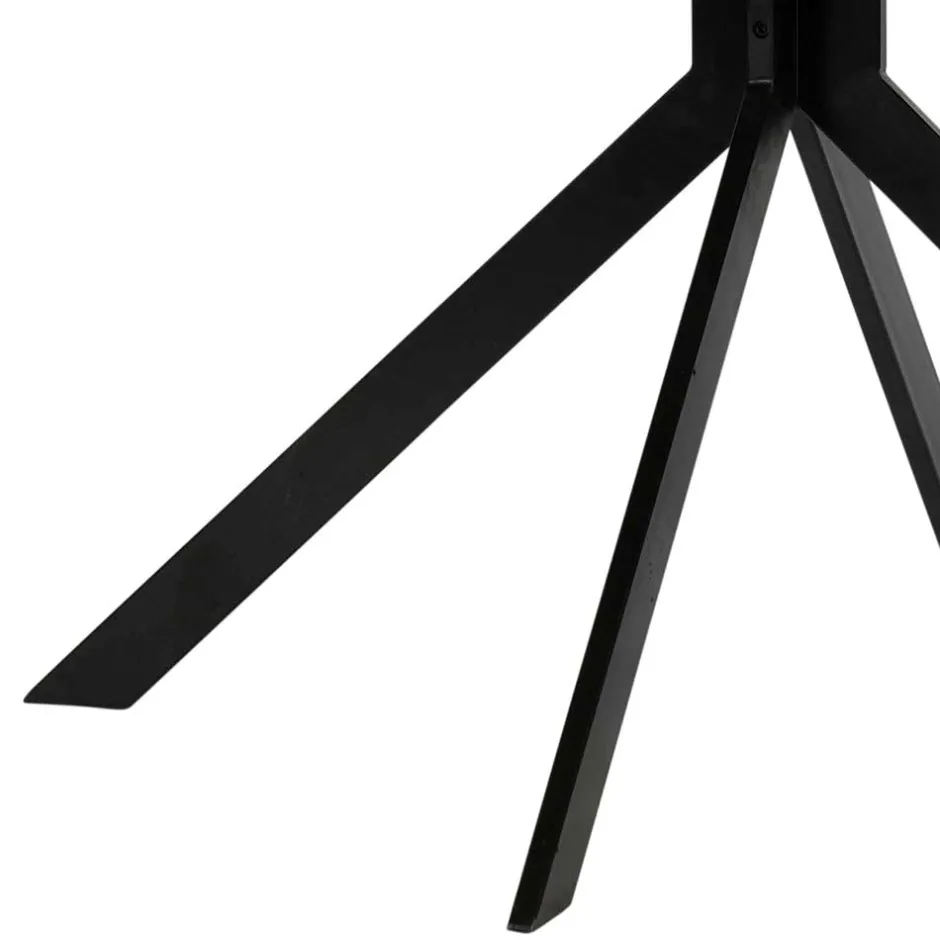 Wohnen 120cm runder Küchentisch in Schwarz - Alberus