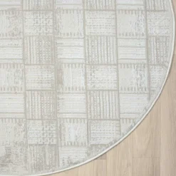 120cm runder Teppich mit kurzem Flor - Taomy^Wohnen Online