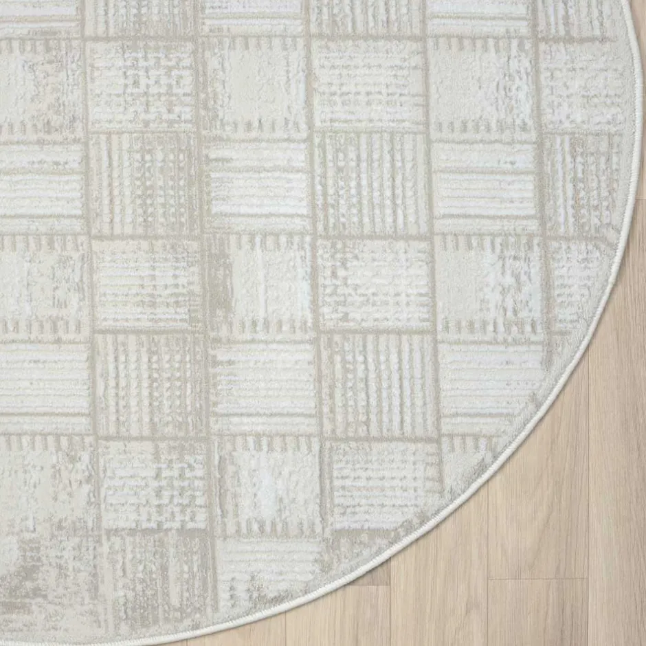 120cm runder Teppich mit kurzem Flor - Taomy^Wohnen Online