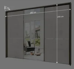 Wohnen 250cm Schlafzimmer Schrank 3-türig - Bassi