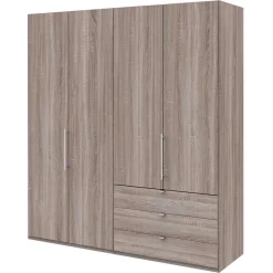 200cm Schlafzimmerschrank mit Folierung Holzoptik - Crenba^Wohnen Sale