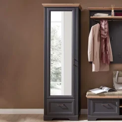 65cm schmaler Dielenschrank mit Spiegel Tür - Thumbs^Wohnen Outlet