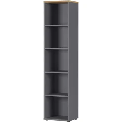 45cm Schmales Büroregal mit fünf Fächern - Ovgunia^Wohnen Discount