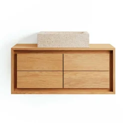 90cm Teakholz Waschkonsole fürs Bad - Reddnas^Wohnen Sale