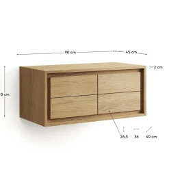 90cm Teakholz Waschkonsole fürs Bad - Reddnas^Wohnen Sale