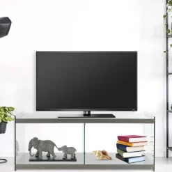 120cm TV Board in Hochglanz Grau - Verez^Wohnen Outlet